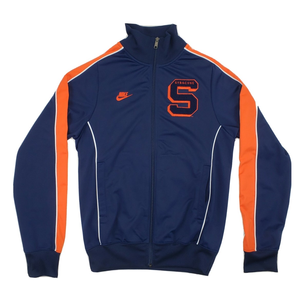 Nike Syracuse Orange Track Jacket Embroidered Chenille Blue