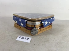 Longaberger 2009 Inaugural Basket W/Liner 23640 USA America Wood july 4th 2E93