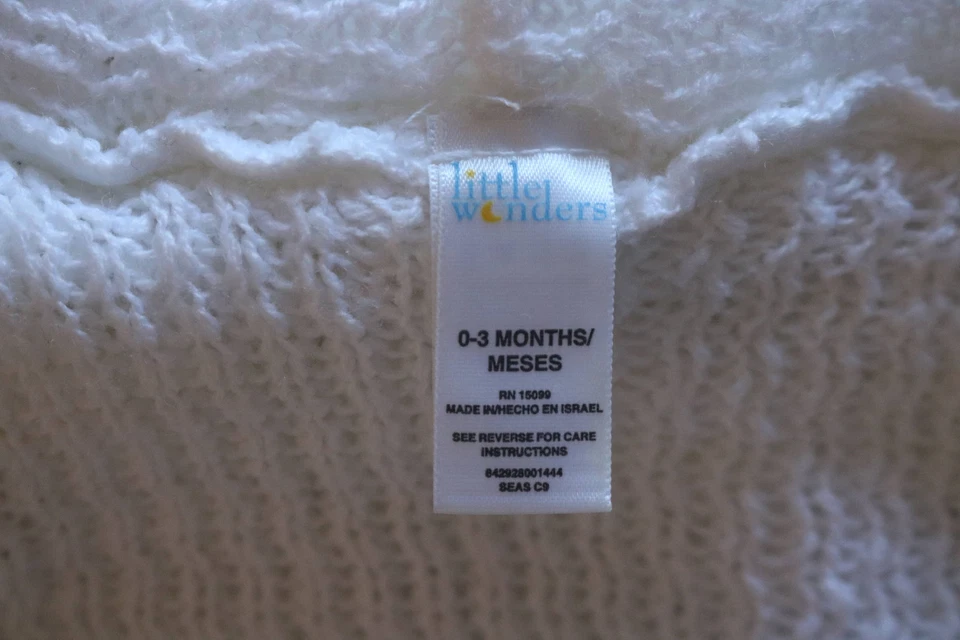 Chaqueta para niña Little Wonders con capucha blanca talla 0-3 meses Foto 3 de 4