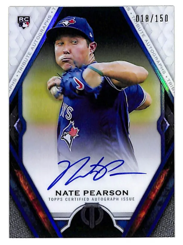 2021 Topps Tribute Nate Pearson 18/150 auto autograph rookie card Blue Jays