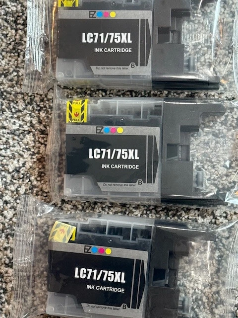 Brother LC-71 XL,  LC-75XL  Ink Cartridges - 3 Black , 1 Yellow - Compatible - Image 2 of 4