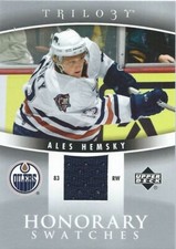 (HCW) 2006-07 UD Trilogy Honorary Swatches ALES HEMSKY Jersey $15 Upper Deck
