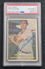 Rare 1957 TED WILLIAMS Signed Topps Card-HOF-BOSTON RED SOX-PSA 10 Auto