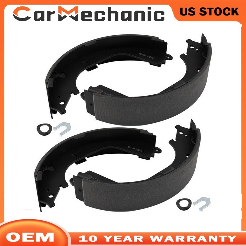 Rear Ceramic Brake Shoes for 2008-2013 GMC Sierra & Chevy Silverado 1500