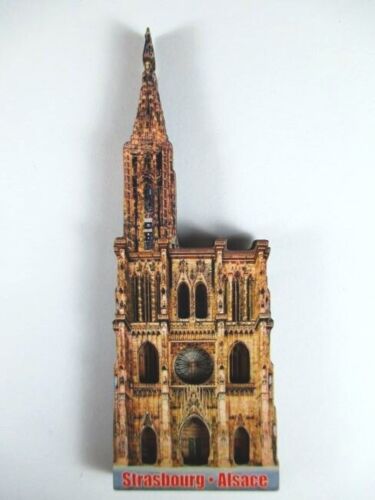 Strasbourg Alsace 3 D Wood Souvenir Deluxe Magnet France New - Picture 1 of 4