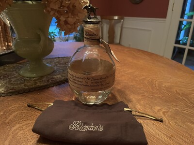Blanton's Single Barrel, Bourbon Whiskey, Empty Bottle, Letter ''N'' Cork With Bag