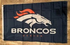 Denver Broncos 3x5 Ft. Flag Banner 4 Lined Flyend Stitching