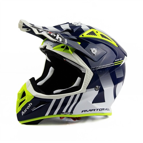 Airoh Aviator Ace Nemesi Off Road Adults Motocross ATV Quad Helmet Blue |  eBay