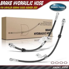 Front LH&RH Brake Hydraulic Hose for Chrysler Sebring Dodge Avenger Jeep Compass