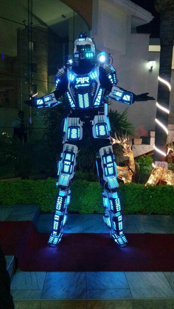 MEGA LED ROBOT COSTUME ROBOTS SUIT DJ TRAJE PARTY SHOW GLOW SUITS