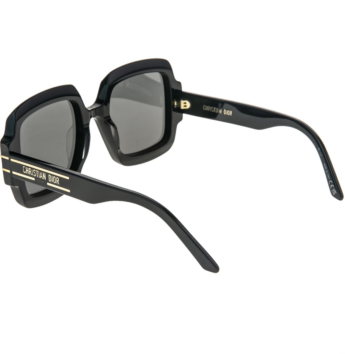 CHRISTIAN DIOR SIGNATURE Black Gold Square DIORSIGNATURE S1U