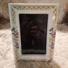 Royal Doulton Porcelain Photo Frame 5"x7" Floral Design Cottage Fairy Elegant
