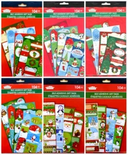 Christmas Holiday Self-Adhesive Gift Tags 104 Count~ 1 Booklet Picked at Random