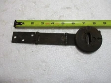 Prouty Lock  ??? Unique Antique Primitive Iron Barn Door Trunk Hinged