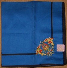 VIVIENNE WESTWOOD Embroidered Logo Blue Handkerchief 40cm /MIYASAK