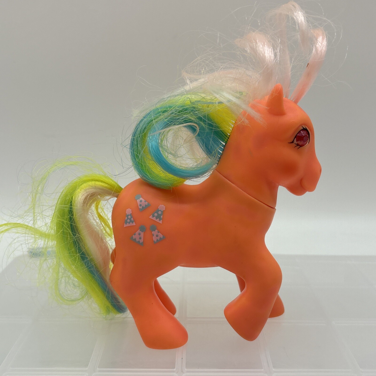 Vintage 1985 My Little Pony Party Time Confezione Regalo MLP G1 Y4 Cappelli Occhi Scintillati!