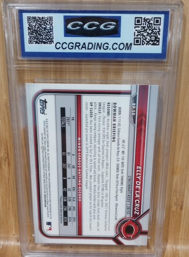 Elly De La Cruz, 2022 Bowman Prospects #BP-50, Graded 10 (Gem Mint) 1st Bowman - Picture 2 of 2