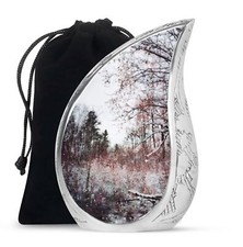 Snowflakes Urns For Human Ashes Adult Man - Urn For Ashes For Women - 10 Inch