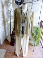  3785 Marc Abbas Zipfelbluse, Beige, Größe: ONE SIZE