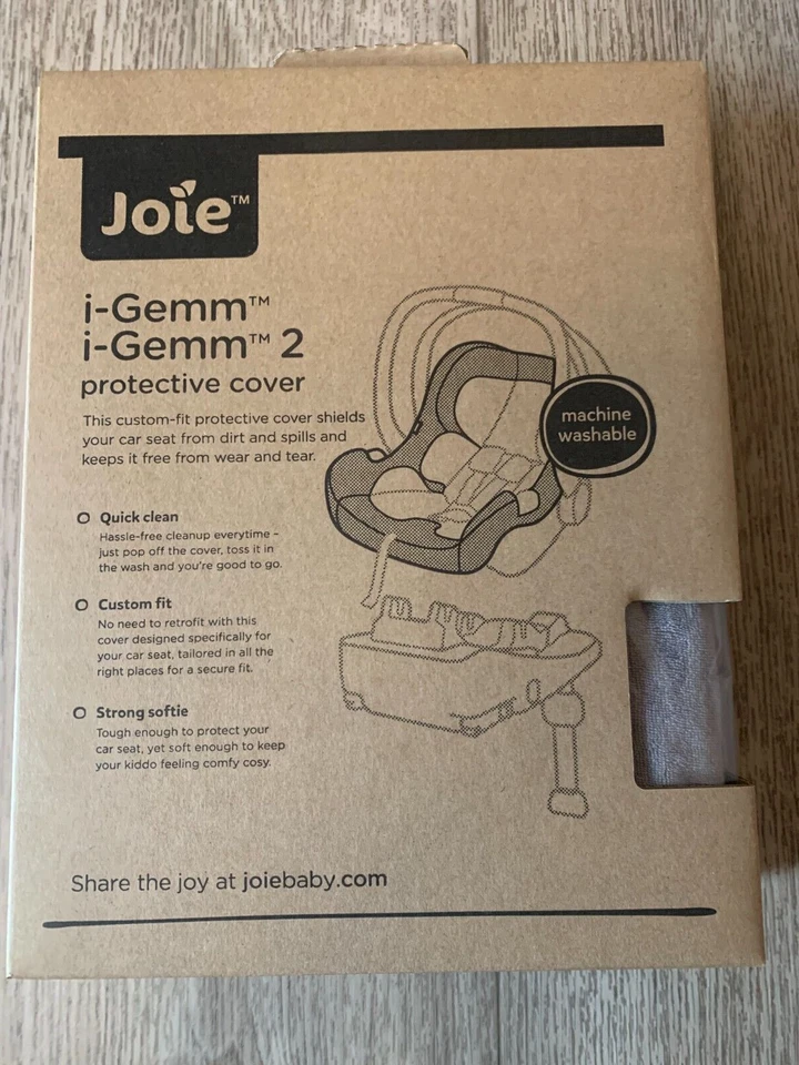 Orig. Sommerbezug Schonbezug Protective Cover Frottee für Joie I-Gemm 2 NEU grau