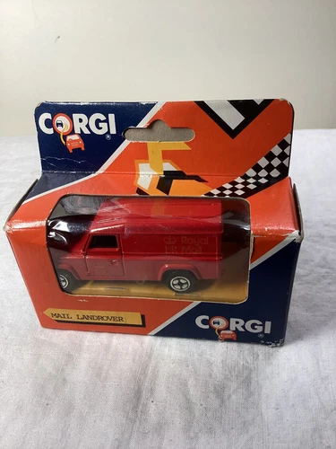 Vintage 1990 Corgi Toys Diecast Car NOS J64/2 Land Rover Red Royal Mail In Box