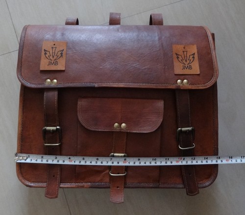 London Craftwork Borsa Da Bicicletta In Vera Pelle Vintage Sella/Manubrio Marrone XL-RAW