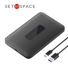 SETMSPACE 2.5" SATA USB 3.0 Hard Drive HDD SSD Enclosure External Laptop Case US