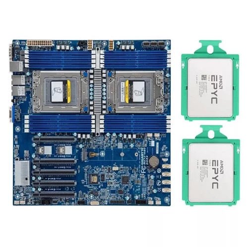 Gigabyte MZ72-HB0 Mainboard + 2x AMD 7282 7302 7402 7542 7642 7702 7742 7H12 CPU - Afbeelding 2 van 4