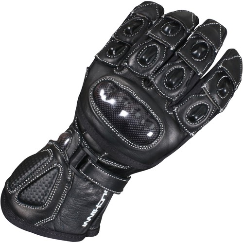 Duchinni Bambino Youth Kids Leather Motorcycle Bike Gloves | Black | Childrens - Picture 2 of 5