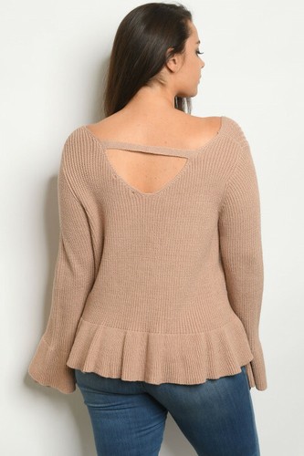 plus size taupe sweater