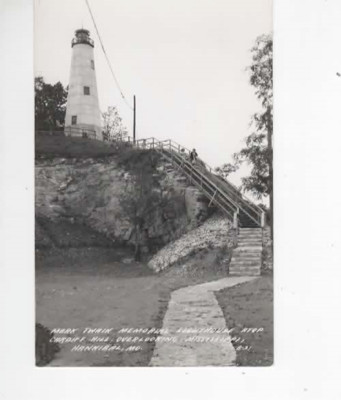 Mark Twain Memorial Lighthouse Hannibal Missouri  rppc