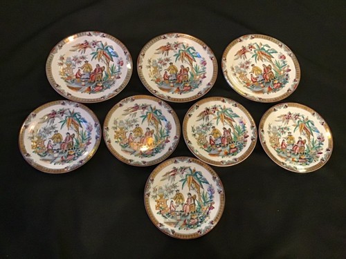 Antique Victorian Beech and Hancock Pekin Sandwich and Sideplates.