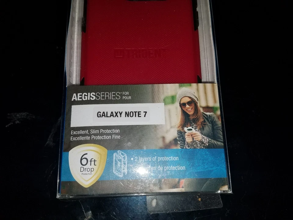 Serie Trident Aegis para Galaxy Note 7 6 pies Drop RED Foto 2 de 4