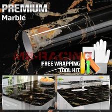 Gloss Marble Granite Vinyl Wrap Sticker Wallpaper Kitchen Home Counter Top 6731