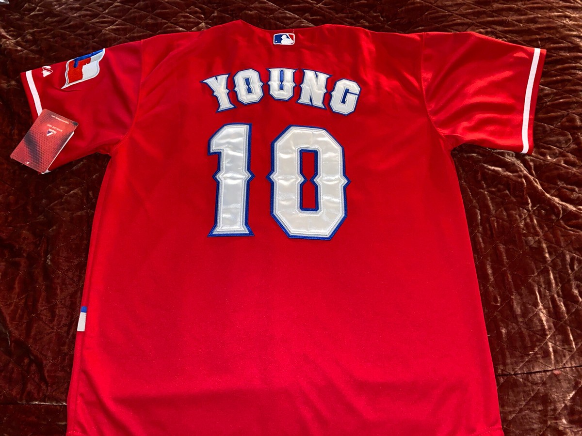 Majestic Texas Rangers Baseball Jersey Michael Young 10 Size 56 | eBay