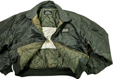 *HOT VINTAGE Giacca Uomo SCHOTT FLYER'S @ CWU-R BOMBER MILITARE FODERATA VOLO GRIGIO M