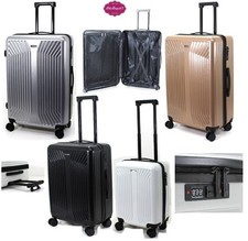 Large Suitcase 4 Wheel  Medium & Cabin Suitcase ABS Lightweight Hard Shell Bag