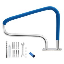 Image of Pool Handrail Pool Railing 32''x22.5'' Pool Rail Stainless Steel W/ Grip Cover