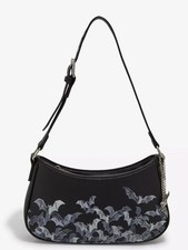 Bat Charm Grommet Shoulder Bag