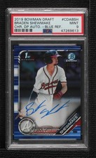 2019 Bowman Draft Chrome Pick Blue Refractor Braden Shewmake PSA 9 Auto 0q21