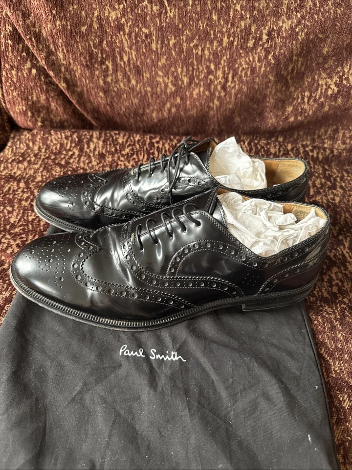 Zapatos de vestir Paul Smith charol negro calzado hechos en Italia Reino Unido 10 EE. UU. 11 UE 44 $550 Foto 4 de 4