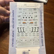 Superscale Decals 720587 1/72 Scale A-7D Corsair II 4450 TG, S Dakota & AZ ANG