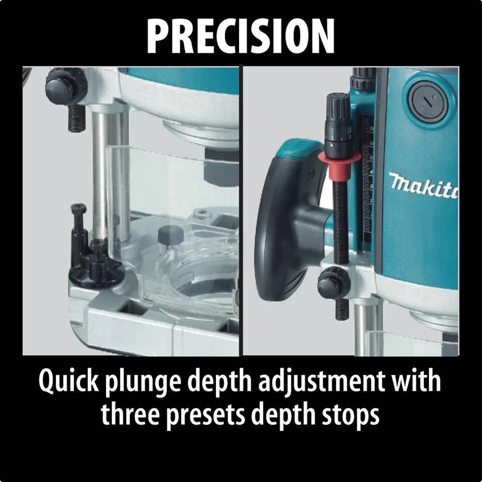 Makita-RP2301FC 3-1/4 HP Plunge Router with Variable Speed ... - Image 4 of 4