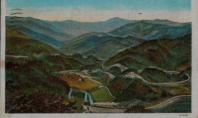 A ''View of The Railroad at 17 Points'' in Western, NC  Picture Postcard - 319