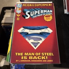 Superman: The Man of Steel 22 1993 Reign of the Supermen Bonus Poster DC