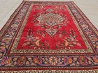Amazing Hand Knotted Antique Tribal Tabreez Wool Area Rug 6.6 x 4.5 Ft — photo 4