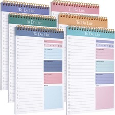 6 Pack to Do List Notepad Daily Planner 6.5 x 9.8 Inches Notepad Undated 52 S...