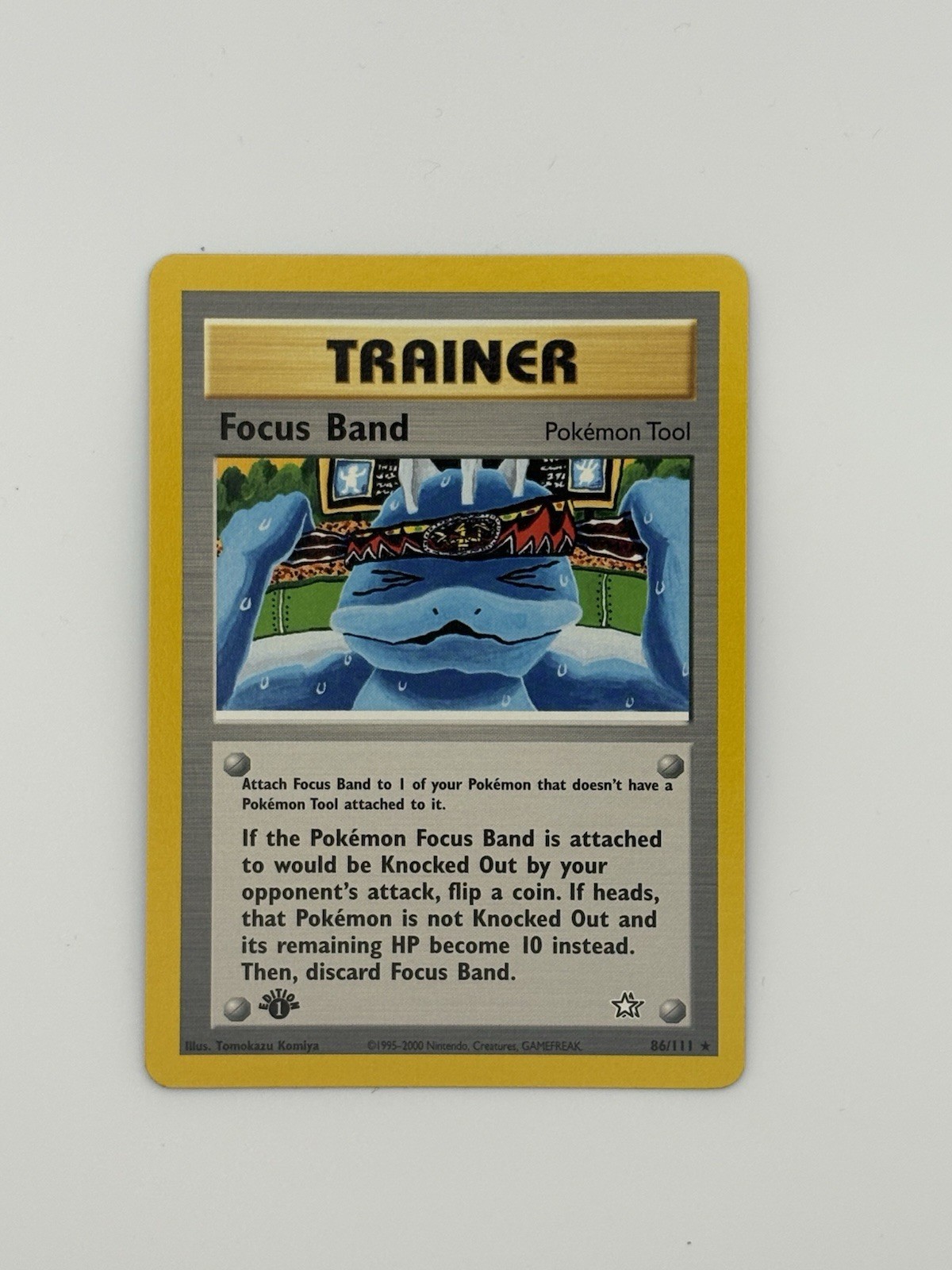 Pokémon TCG Focus Band 86/111 1st Edition Neo Genesis Rare Card - NM