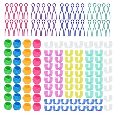 142 Pcs Bobbin Clamps Holders Thread Buddies Clips Color Silicone Spool Huggers