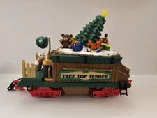 New Bright Holiday Express Bears TREE TOP TENDER Dillards train 1995
